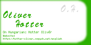 oliver hotter business card